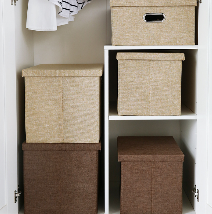 Japanese Minimalist Foldable Cotton Linen Storage Box