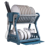 Two-Tier Kitchen Storage Rack for Bowls and Utensils