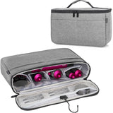 WELIDAY Travel Storage Bag Compatible with Dyson Airwrap Styler Portable Travel Organizer for Hair Curler and Attachment with Multi-pockets(Gray)