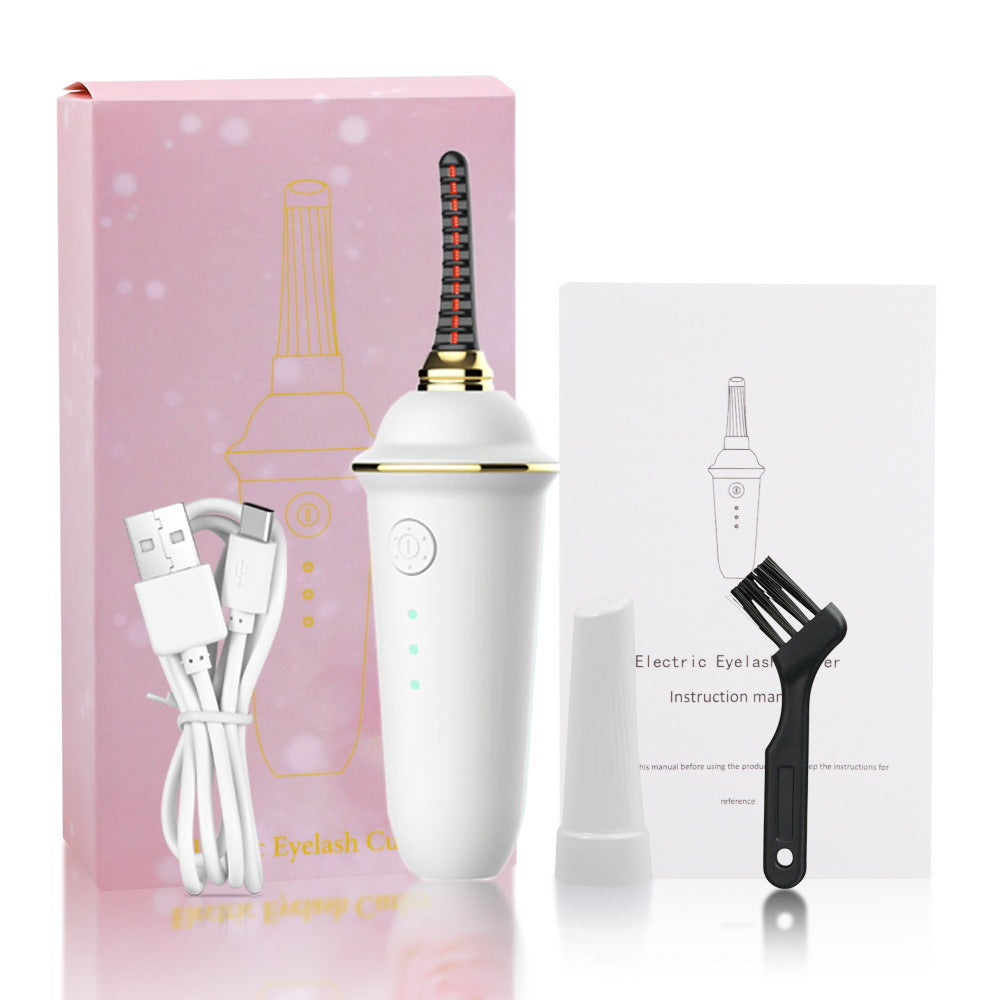 Mini Electric Heated Eyelash Curler and Brush