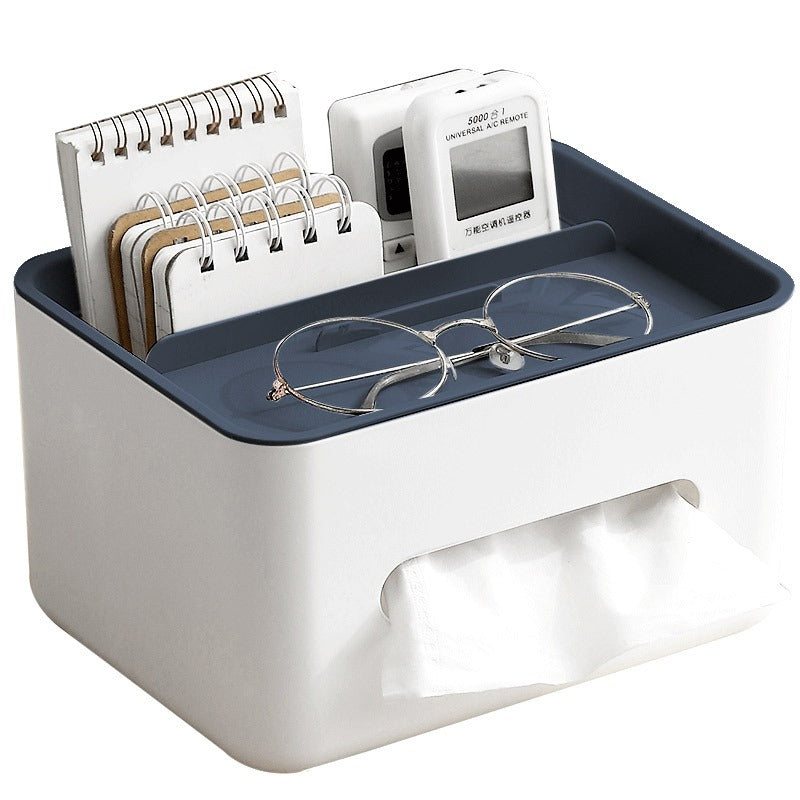 Gray Blue Multifunctional Tissue Organizer for Home