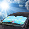 Cartoon Sunshade with Scenic Print for Car Windows