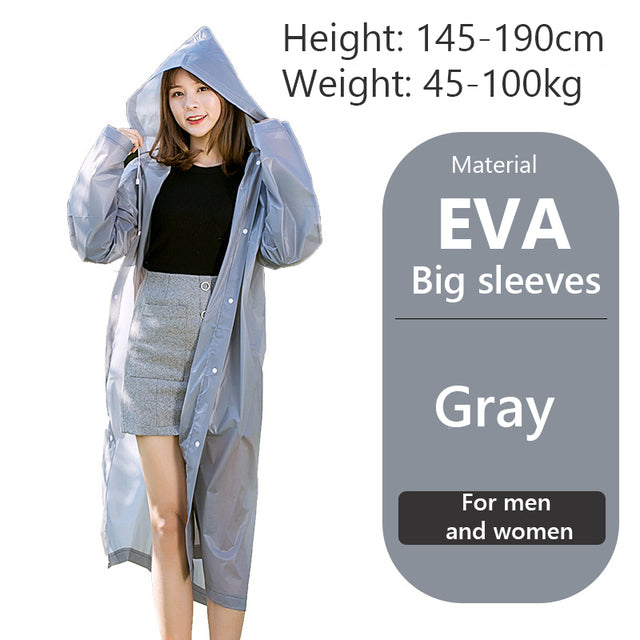 Thick Waterproof Hooded Raincoat for Outdoor Hiking