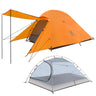 ForestDawn Backpacking Tent for Camping 2 Person 3 Season Lightweight Waterproof PU5000mm with Footprint & Porch Ultralight Easy Setup Double Layer Outdoor Trekking Hiking Mountaineering Orange