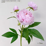 Realistic Peony Plastic Flower Bouquet for Home Decor