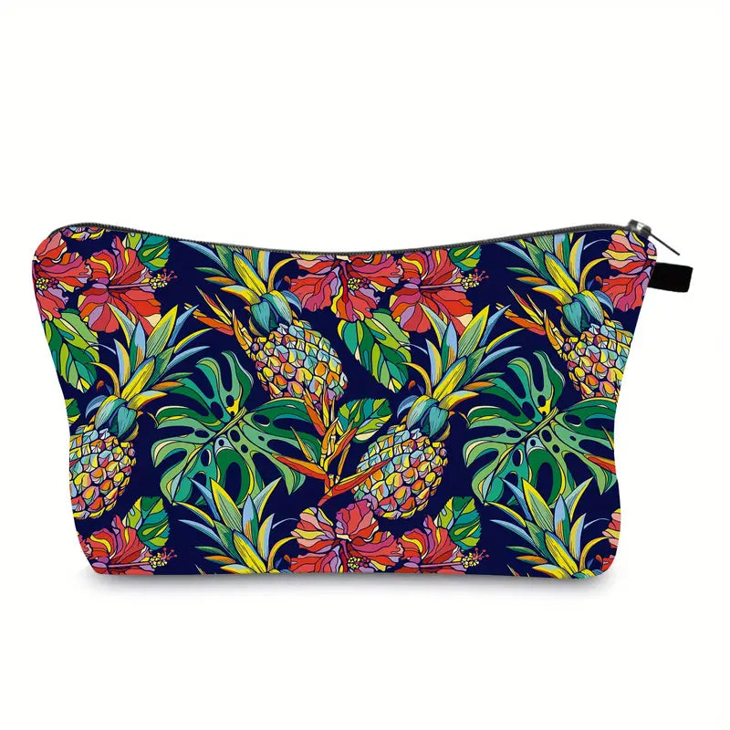 Elegant Pineapple Pattern Waterproof Makeup Bag Organizer