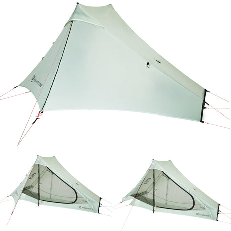 Featherstone Backbone 1 Person Ultralight Tent for Backpacking Camping Thru Hiking - Trekking Pole Backpacking Tent - Waterproof Single-Wall Durable Shelter - Compact Light & Easy to Carry