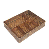 Ululusky Tea Bag Organizer Packet Holder Coffee Bar Organizer Condiment Packets Seagrass Drawer Dividers Tea Caddy Storage for Kitchen and Bathroom