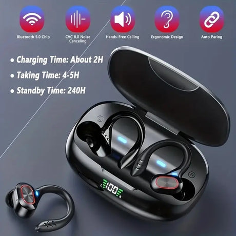 Wireless Sports Headphones with Microphone and Comfort