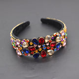 Elegant Baroque Colorful Rhinestone Hairband Accessory