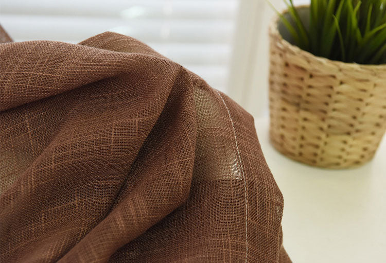 Modern Minimalist Cotton Linen Curtains for Home Decor