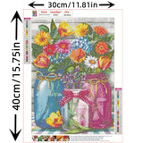 5D Diamond Painting of Vase Flowers for Living Room Decor