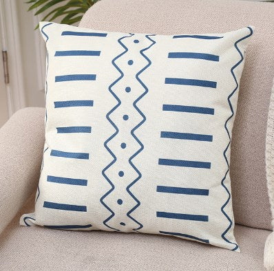 4pcs Modern Linen Pillow Cases 18x18in for Home Decor