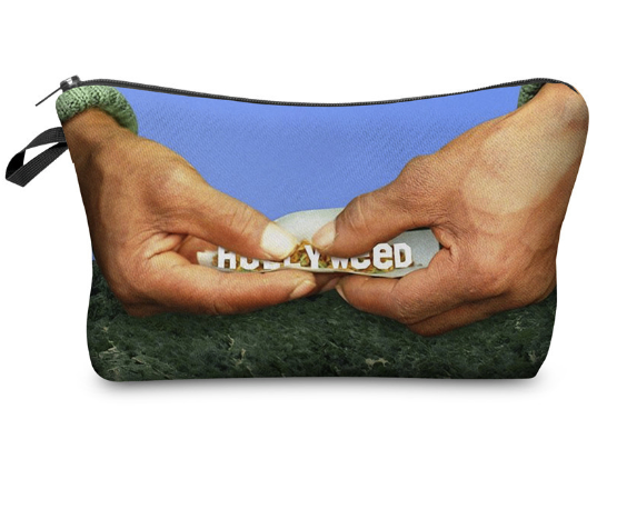 3D Digital Printing Shiny Letter Cosmetic Bag
