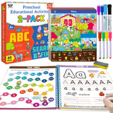 Elite Panda Preschool Learning Activities 60 Reusable Pages (2-Pack) Kindergarten Workbook & Search and Find for Kids Art and Craft Supplies Educational Toys Girl Boy Ages 3 4 5 6 Year Old