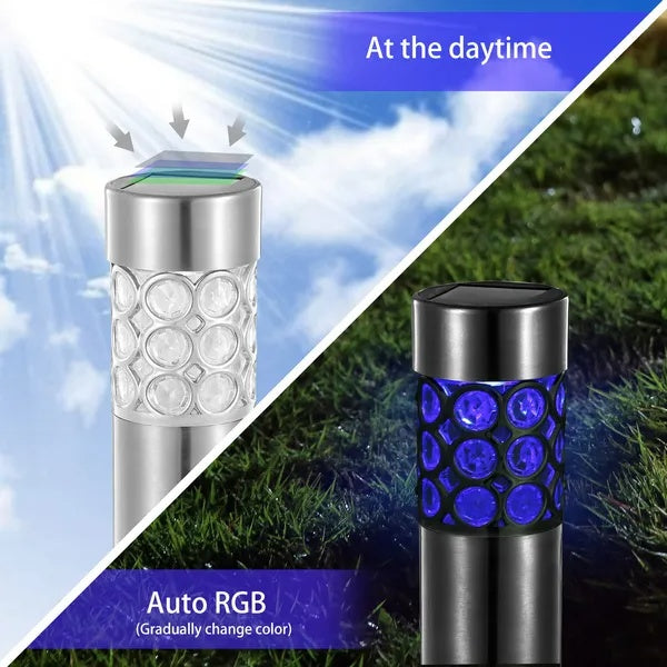 6 Pack Outdoor Solar Light IP44 Waterproof RGB Garden Lamp Landscape Lawn DEcor Light By  Kacuyelin Boutique Store