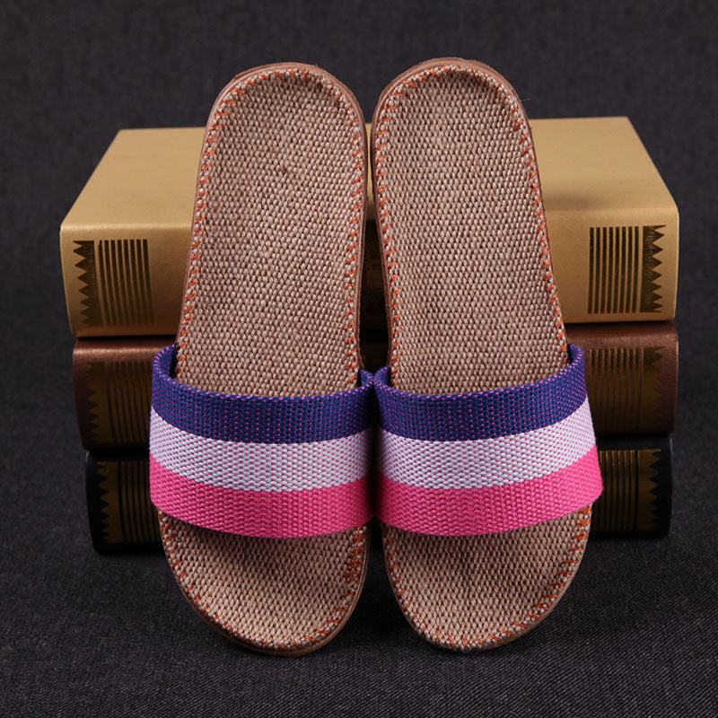Linen Slippers for Couples - Summer Home Footwear