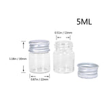 Clear Glass Bottles with Silver Caps - 100pcs Set
