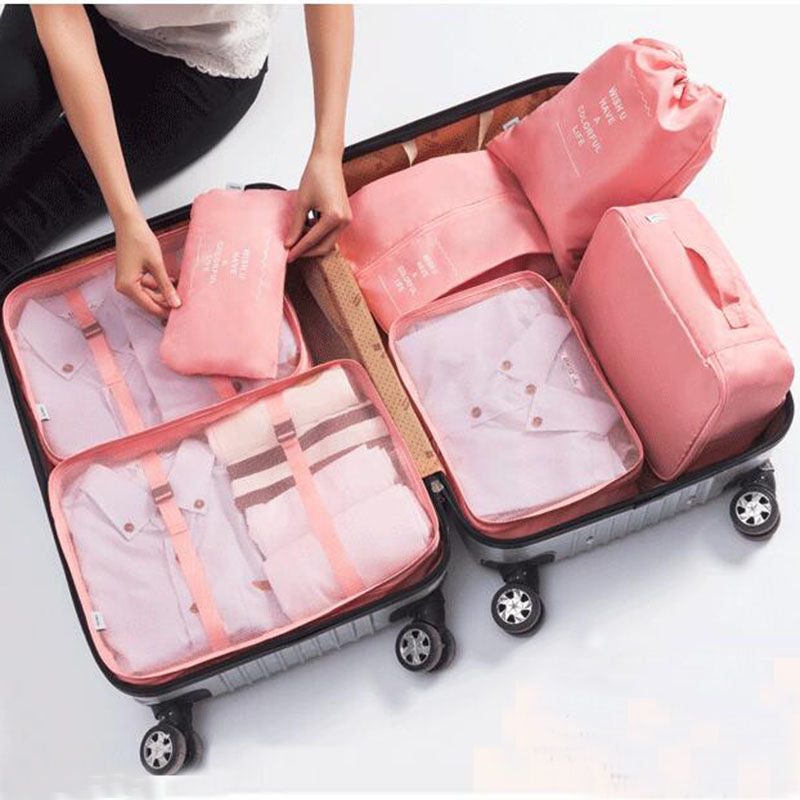 7-Piece Travel Organizer Set for Luggage and Clothing