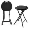 5Rcom Folding Stool 2 Pack Portable Stool Chairs with Handle Collapsible Stool for Adults with Heavy Duty Steel Frame Legs 500lbs Capacity for Camping RV Party Foldable Stool Black