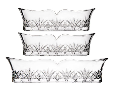 Godinger Fork Spoon and Knive Glass Cutlery Caddy Organizer Kitchenware & Storage Set of 3
