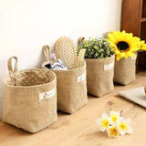 Linen Wall Hanging Storage Bags for Organizing Items