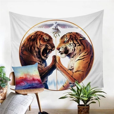 Home Decor Wall Tapestry - White Tiger Design