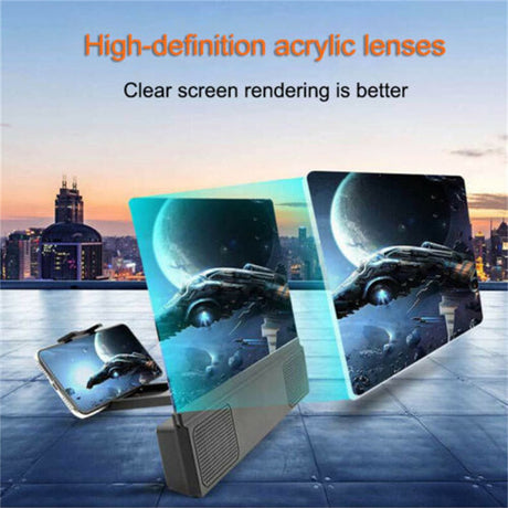 L5 12-Inch HD Phone Screen Magnifier with Speaker Stand