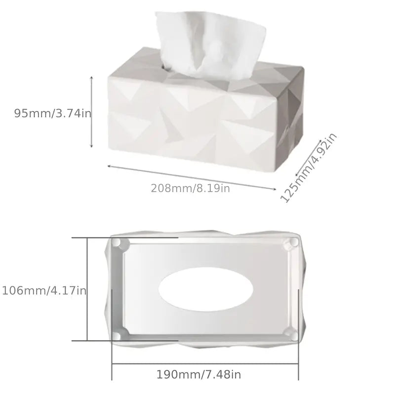 Elegant Geometric Tissue Box for Home and Office Decor