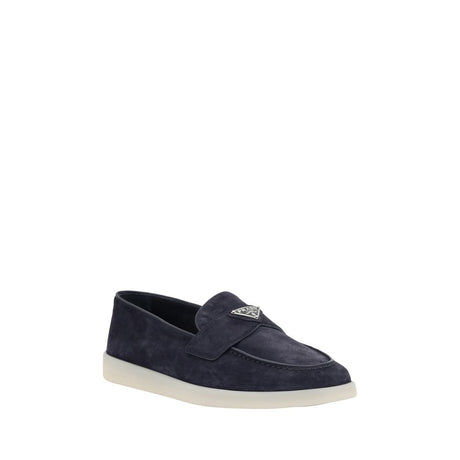 Prada Blue Rubber Slip-On Loafers