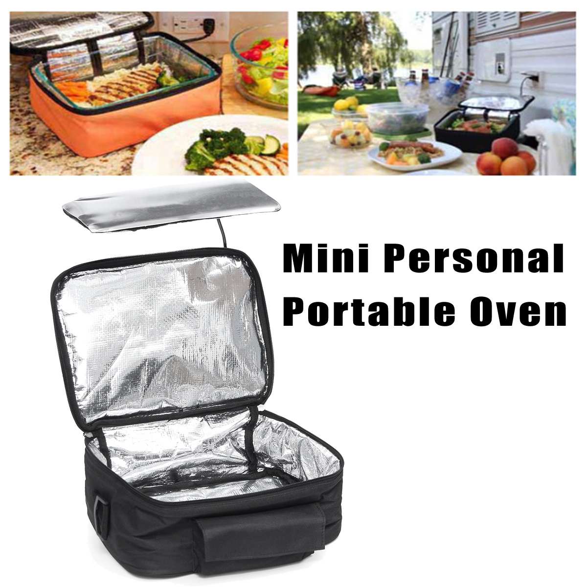 Portable 12V Car Heating Lunch Box and Accessories