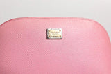Dolce & Gabbana Pink Leather DG Logo Zip Around Hand Purse Pouch Wallet
