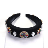 Rhinestone Pearl Velvet Headband - Trendy Hair Accessory