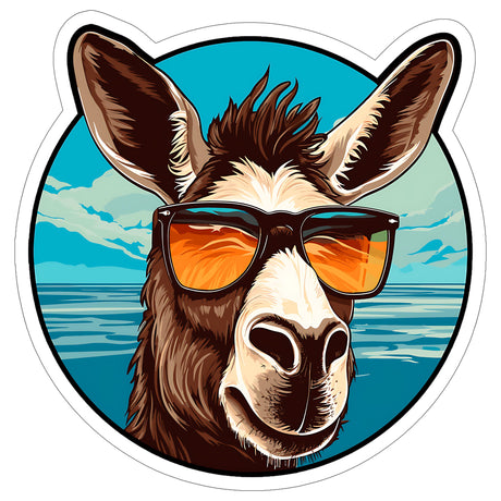 Donkey Sticker Decal Vinyl Small Waterproof for Water Bottle Mug Passport Book Scrapbook Notebook Laptop Tumbler Skateboard Computer Phone Size Funny Gift Car Stickers ID44990