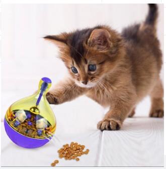 Wobbling Pet Toy and Automatic Food Dispenser Ball