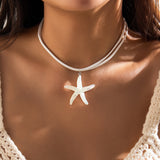 Bohemian Seashell Starfish Mermaid Necklace Accessory