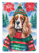 Cavalier Spaniel Christmas Garden Flag