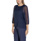 Street One Blue Polyester Blouse