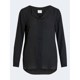 Vila Clothes Black Polyester Blouse
