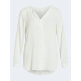Vila Clothes Cream Polyester Blouse