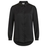 Vila Clothes Black Polyester Blouse