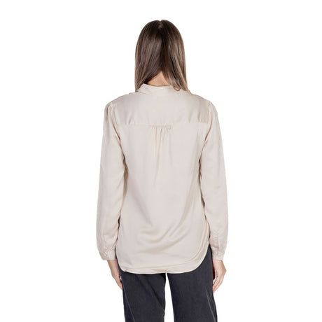 Vila Clothes Gold Polyester Blouse