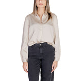 Vila Clothes Gold Polyester Blouse