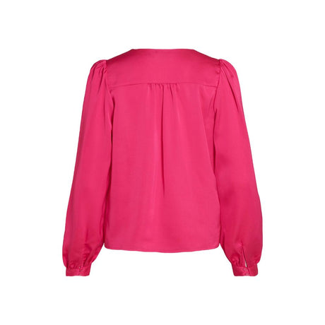 Vila Clothes Pink Polyester Blouse