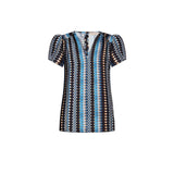 Rinascimento Turquoise Polyester Blouse