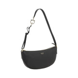 Ferragamo Black Calf Leather Bos Taurus Shoulder Bag