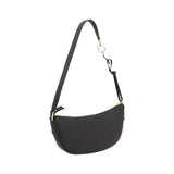 Ferragamo Black Calf Leather Bos Taurus Shoulder Bag