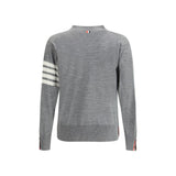 Thom Browne Gray Fleece Wool Cardigan