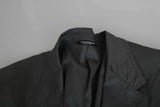 Dolce & Gabbana Gray Cotton Single Breasted Formal Blazer