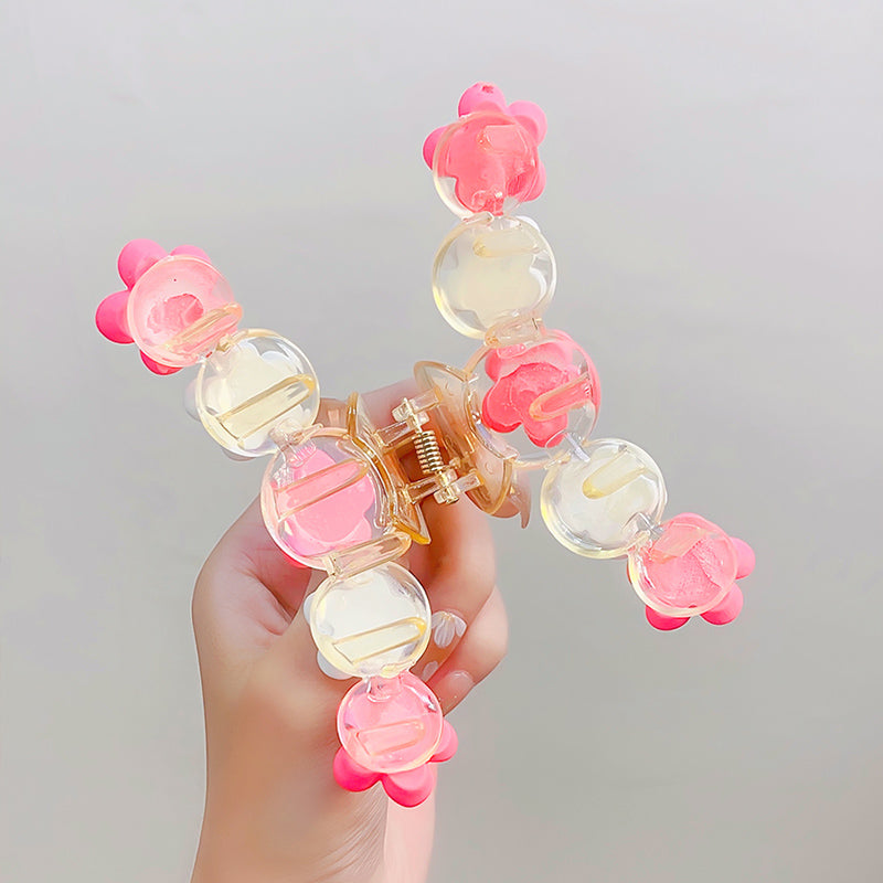 Large Transparent Tulip Flower Hair Clip